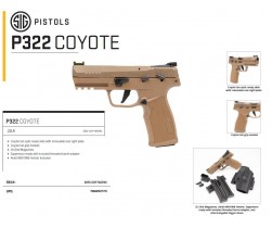 SIG SAUEUR P322 COYOTTE...